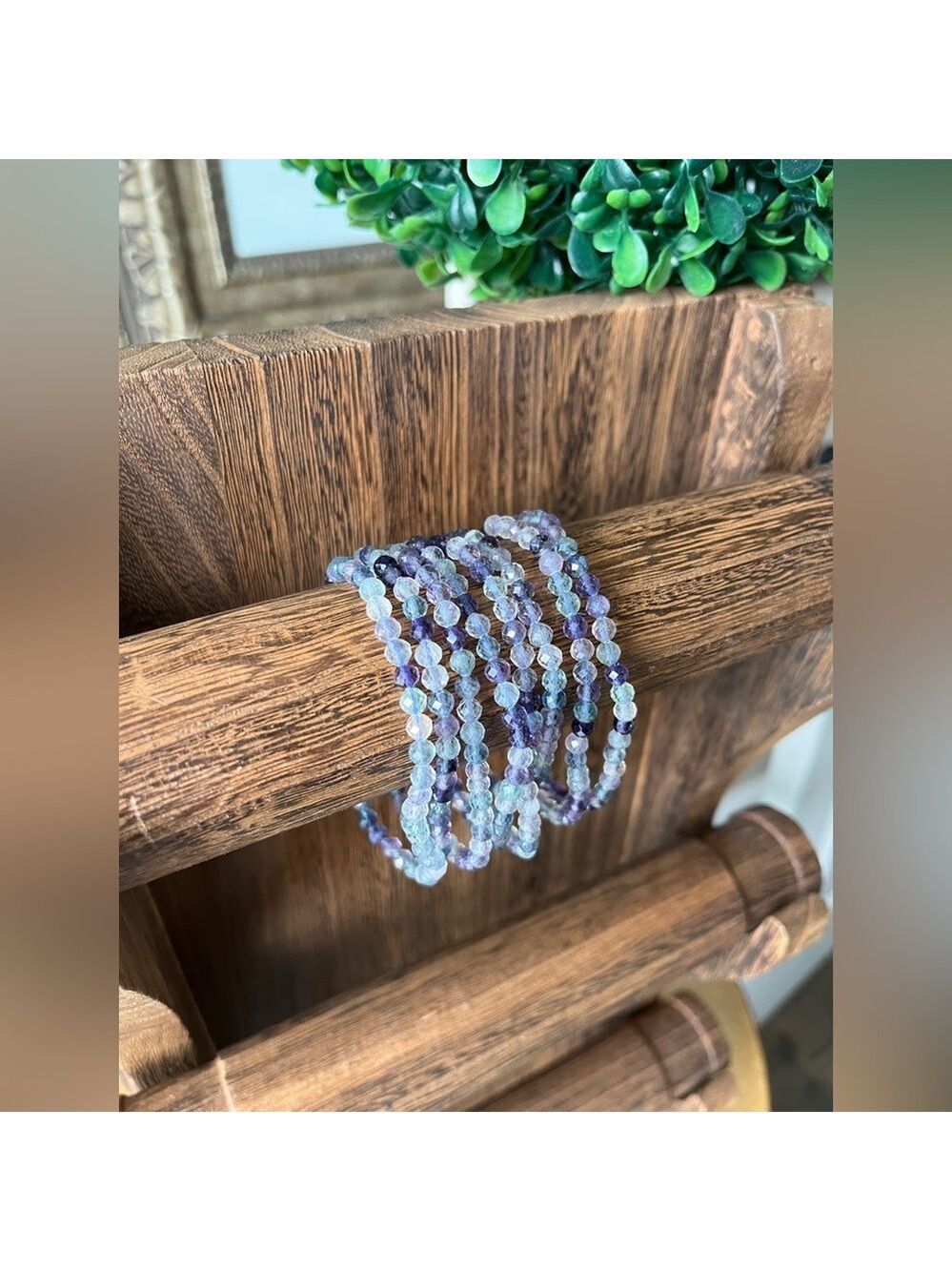 Blue fluorite faceted bracelet - Picture 1 of 4